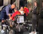Accidente con una silla de ruedas casi “lesiona” a Cristiano Ronaldo