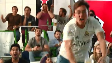 El fan más loco: la increíble celebración de este hincha del Madrid