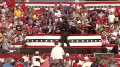 A person suspected of being the shooter at Donald Trump’s rally in Pennsylvania was shot down and at least one audience member was killed.