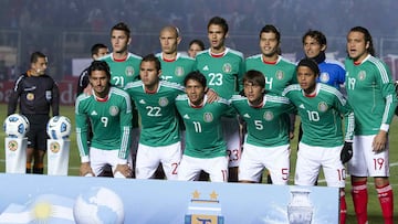 SOCCER/FUTBOL
COPA AMERICA 2011
CHILE VS MEXICO
Action photo of Mexico, during game of the Copa America 2011 held at San Juan, Argentina./Foto de accion del equipo de Mexico, durante juego de la Copa America 2011 celebrado en San Juan, Argentina. 04 July 2011. MEXSPORT/ETZEL ESPINOSA