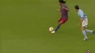 Ronaldinho y su magistral pase en un Celta-Barcelona