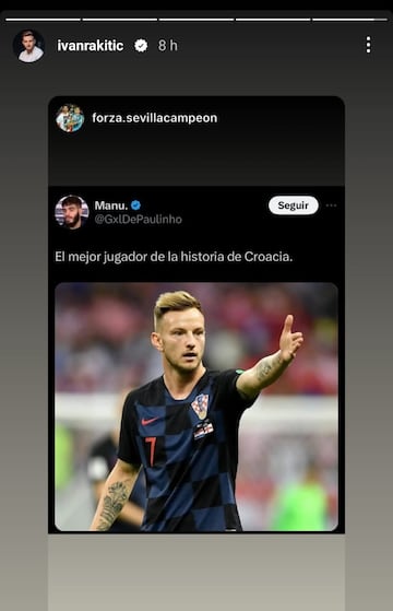 El Instagram de Rakitic, tras el Croacia-Albania.