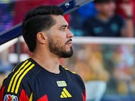 Henry Martin of America during the Champion of champions match between America and Toluca as part of the Liga BBVA MX, Champions the Torneo Apertura 2024 and Torneo Clausura 2025 at Dignity Health Sports Park Stadium, on July 20, 2025 in Carson, California, United States.