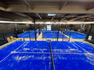 View of the 4 courts on offer at Padel Haus.