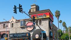 HOLLYWOOD, CA - SEPTEMBER 14: The Laugh Factory in Hollywood honors Norm Macdonald on their marquee with the message &#039;Rest In Peace Make God Laugh&#039; after the announcement of the comedian&#039;s death on September 14, 2021 in Hollywood, Californi