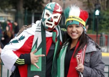 Buen ambiente en el estadio El Teniente de Rancagua en donde se enfrentan Ecuador y México. Comienzan a definirse los clasificados de la Copa América.