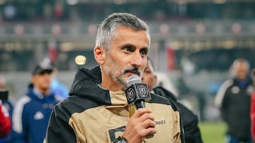 José Riveiro durante su despedida como entrenador de Orlando Pirates