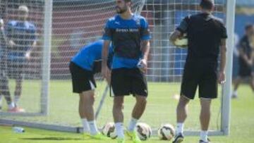 &Aacute;lvaro, en un entrenamiento del Espanyol.