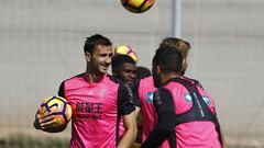 Saunier, en el entrenamiento