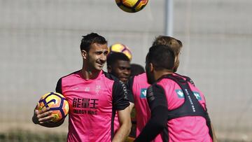 Saunier, en el entrenamiento