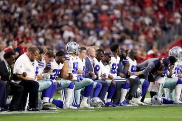 Así protestaron los Cowboys contra Donald Trump