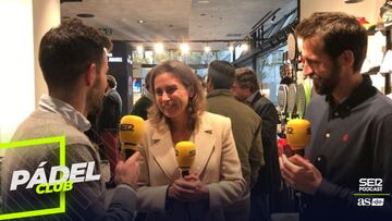 Ceci Reiter durante la gala de los premios PadelSpain World Padel Awards.