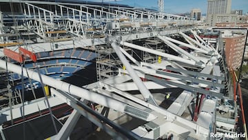 Las obras de remodelación del estadio del Real Madrid siguen a buen ritmo y encaran la recta final para su estreno la próxima temporada. 