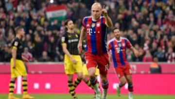 Robben marcó de penalti el gol de la victoria del Bayern.