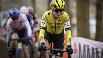 Vos, en una carrera de ciclocross.