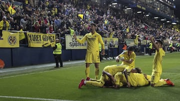 Celebraci&oacute;n del gol de Mario.