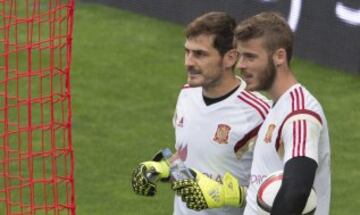 Iker Casillas y De Gea.