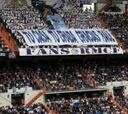 La grada del Bernabéu mostró una pancarta en honor a Raúl