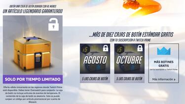 Twitch y Amazon Prime regalan cajas de Overwatch