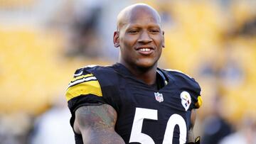 Ryan Shazier visitó el entrenamiento de los Steelers