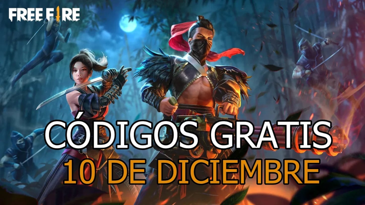 Nuevos códigos gratis de Free Fire para el 10 de diciembre de 2025