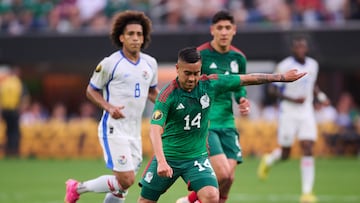 Erick Sanchez of Mexico during the game Mexico (Mexican National team) vs Panama, corresponding Great final of the CONCACAF Gold Cup 2023, at SoFi Stadium, on July 16, 2023.
<br><br>
Erick Sanchez de Mexico durante el partido Mexico (Seleccion Nacional Mexicana) vs Panama, correspondiente a la Gran Final de la Copa Oro de la CONCACAF 2023, en el SoFi Stadium, el 16 de Julio de 2023.