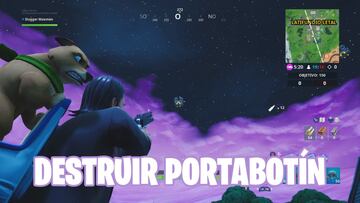 Fortnite Battle Royale - Desafío de la Semana 4 de la Temporada 9: destruye un portabotín en partidas distintas