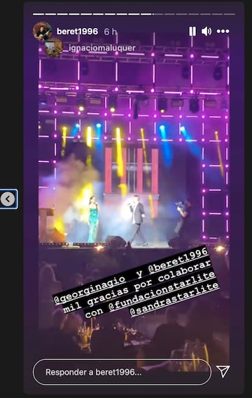 Georgina sorprende en la Gala Starlite y canta junto a Beret