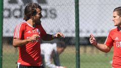 Ponzio y Scocco trabajan para llegar a la revancha