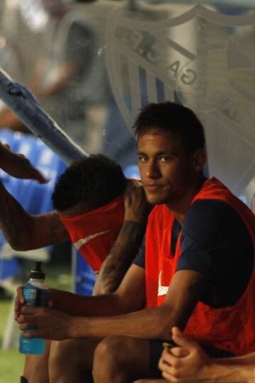 Liga Bbva. Málaga - Barcelona. Neymar en el banquillo.