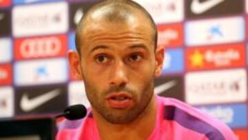 Mascherano, en rueda de prensa.