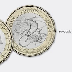 Italia homenajea a Coppi con una moneda de cinco euros