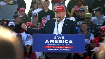 Donald Trump, en un mitin en Nebraska.