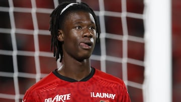 Eduardo Camavinga, en un partido del Rennes.