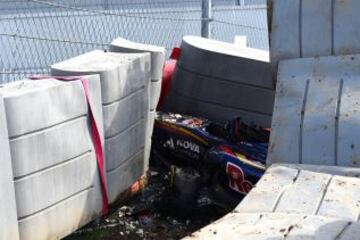 Las imágenes más impactantes del accidente de Carlos Sainz