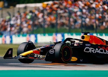 Max Verstappen durante la carrera del Gran Premio de Hungría de Fórmula 1 disputado en el circuito de Hungaroring.