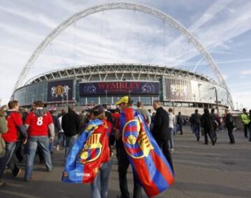 28 mayo 2011. El Barcelona gan¨® la cuarta Champions League de su historia tras vencer al Manchester United (3-1) en la final de Wembley.