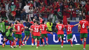 France edged out Belgium in Düsseldorf to become the fifth team through to the last eight, with Cristiano Ronaldo’s Portugal joining them later on Monday.