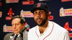 David Price en la rueda de prensa de su presentaci&oacute;n con los Red Sox.