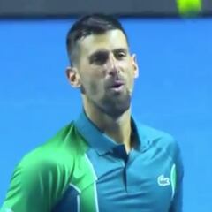 Vean el punto de Alcaraz que dejó a Djokovic con esta cara: el mejor del partido en Riad