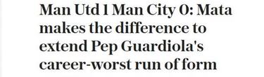 La prensa inglesa critica a Guardiola en su peor racha
