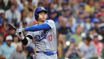 MILWAUKEE, WISCONSIN - AUGUST 13: Shohei Ohtani #17 of the Los Angeles Dodgers at bat during a game against the Milwaukee Brewers at American Family Field on August 13, 2024 in Milwaukee, Wisconsin. Stacy Revere/Getty Images/AFP (Photo by Stacy Revere / GETTY IMAGES NORTH AMERICA / Getty Images via AFP)
