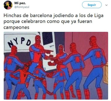 Los memes del título del Barça se acuerdan del Real Madrid