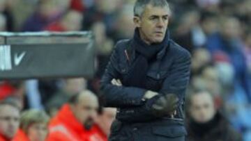 Lucas Alcaraz durante su encuentro en el Calderón