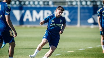 Raúl Guti, durante un entrenamiento de la semana pasada.