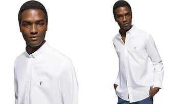 Camisa blanca Oxford para hombre