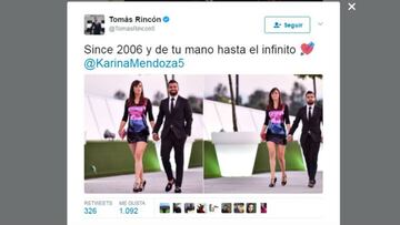 Tomás Rincón se pone romántico antes de la final