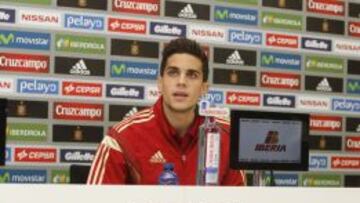 Marc Bartra, en sala de prensa.