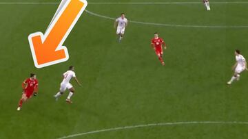 El desmarque de Bale y su espectacular control orientado para marcar a placer