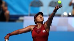 Tokyo 2020 Olympics - Tennis - Women&#039;s Singles - Round 1 - Ariake Tennis Park - Tokyo, Japan - July 25, 2021. Naomi Osaka of Japan in action during her first round match against Zheng Saisai of China REUTERS/Edgar Su